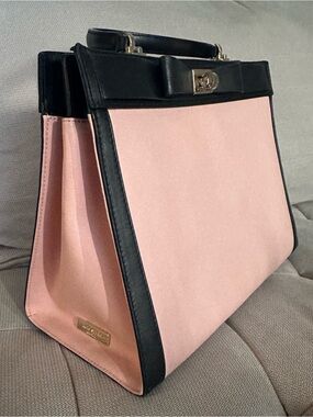 Kate Spade Pink and Black Tullie Top Handle Satchel
